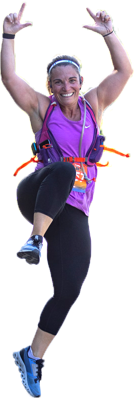 Chelsea Browne | Business Coach | Leaping in Victory in 10 mile Run